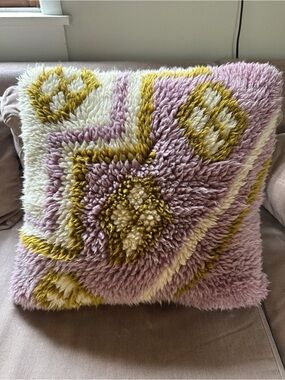 Wool and Cotton Tufted Pillow